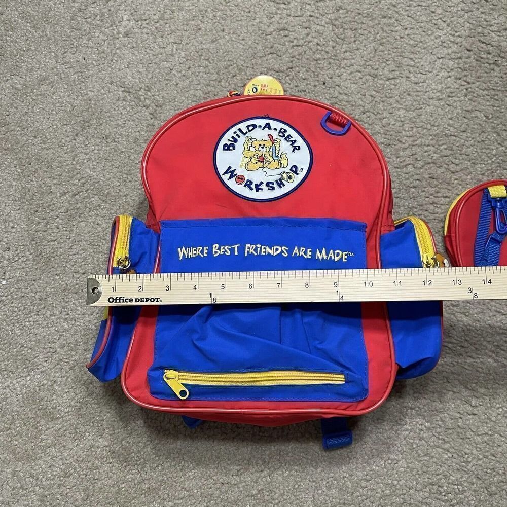 2 Piece Set Child Size Build A Bear Backpack With Matching Backpack For Plush - Picture 9 of 10
